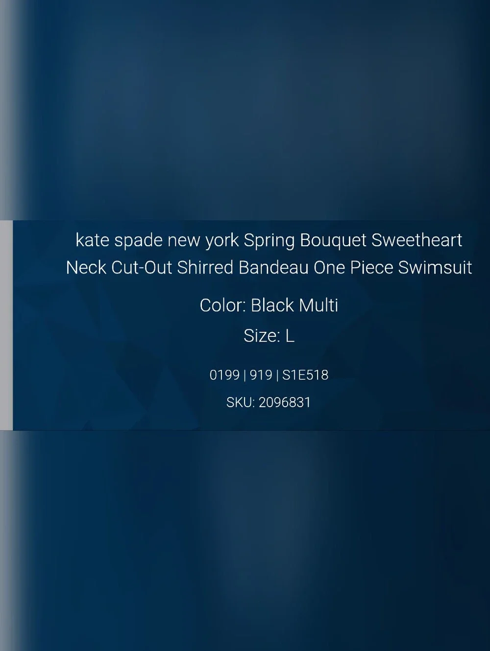kate spade New York Spring Bouquet  Black Floral Twist-Front One-Piece Swimsuit